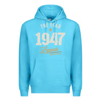 Ocean Blue The Year 1947 - 75th Birthday Vintage Classic Premium Hoodie - linhVisuals