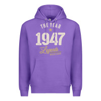 Purple The Year 1947 - 75th Birthday Vintage Classic Premium Hoodie - linhVisuals