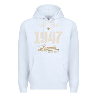 White The Year 1947 - 75th Birthday Vintage Classic Premium Hoodie - linhVisuals