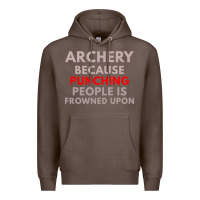 Coffee archery because punching people is frowned upon Premium Hoodie - linhVisuals