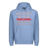 Colony Blue archery because punching people is frowned upon Premium Hoodie - linhVisuals