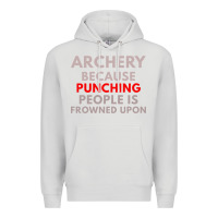 Dove Grey archery because punching people is frowned upon Premium Hoodie - linhVisuals