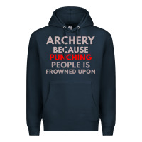 Navy archery because punching people is frowned upon Premium Hoodie - linhVisuals