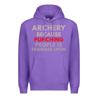 Purple archery because punching people is frowned upon Premium Hoodie - linhVisuals