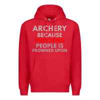 Red archery because punching people is frowned upon Premium Hoodie - linhVisuals