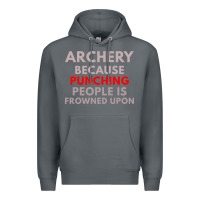 Rock archery because punching people is frowned upon Premium Hoodie - linhVisuals
