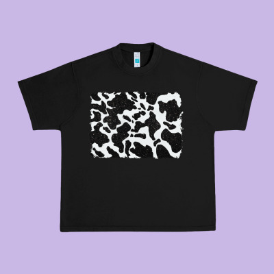 Distressed Black Glitter Cowhide Pattern Urban Heavy Tee Designed By Ranaportraitstore