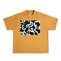 Peanut Butter distressed black glitter cowhide pattern Urban Heavy Tee - RanaPortraitStore