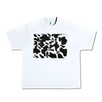 White distressed black glitter cowhide pattern Urban Heavy Tee - RanaPortraitStore