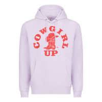 Lilac cowgirl up leopad hat boot rodeo western country southern t shirt Premium Hoodie - linhVisuals