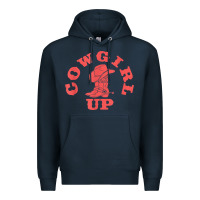 Navy cowgirl up leopad hat boot rodeo western country southern t shirt Premium Hoodie - linhVisuals