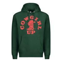Sports Green cowgirl up leopad hat boot rodeo western country southern t shirt Premium Hoodie - linhVisuals