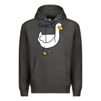 Charcoal Heather quack duck Premium Hoodie - linhVisuals