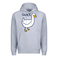Heather Grey quack duck Premium Hoodie - linhVisuals