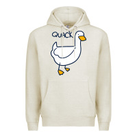 Oatmeal Heather quack duck Premium Hoodie - linhVisuals