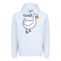 White quack duck Premium Hoodie - linhVisuals