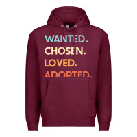 Burgundy adoption day announcement   wanted chosen loved adopted premium t shir Premium Hoodie - linhVisuals