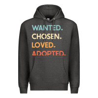Charcoal Heather adoption day announcement   wanted chosen loved adopted premium t shir Premium Hoodie - linhVisuals