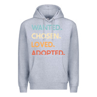 Heather Grey adoption day announcement   wanted chosen loved adopted premium t shir Premium Hoodie - linhVisuals