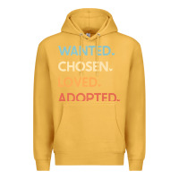 Mustard adoption day announcement   wanted chosen loved adopted premium t shir Premium Hoodie - linhVisuals