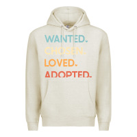Oatmeal Heather adoption day announcement   wanted chosen loved adopted premium t shir Premium Hoodie - linhVisuals