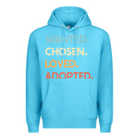 Ocean Blue adoption day announcement   wanted chosen loved adopted premium t shir Premium Hoodie - linhVisuals