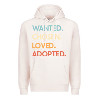 Pale Pink adoption day announcement   wanted chosen loved adopted premium t shir Premium Hoodie - linhVisuals