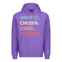 Purple adoption day announcement   wanted chosen loved adopted premium t shir Premium Hoodie - linhVisuals