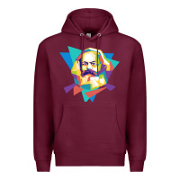 Burgundy karl marx get vintage Premium Hoodie - linhVisuals