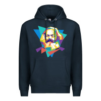 Navy karl marx get vintage Premium Hoodie - linhVisuals