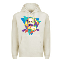 Oatmeal Heather karl marx get vintage Premium Hoodie - linhVisuals