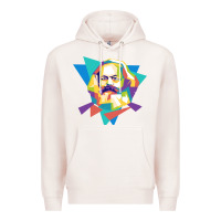 Pale Pink karl marx get vintage Premium Hoodie - linhVisuals