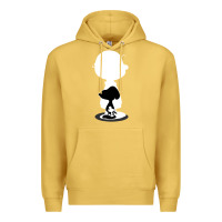 Antique Gold peanuts shadow silhouette Premium Hoodie - linhVisuals