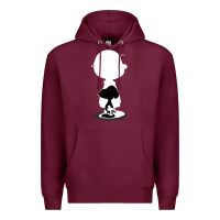 Burgundy peanuts shadow silhouette Premium Hoodie - linhVisuals