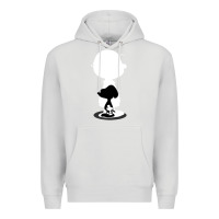 Dove Grey peanuts shadow silhouette Premium Hoodie - linhVisuals