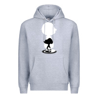 Heather Grey peanuts shadow silhouette Premium Hoodie - linhVisuals