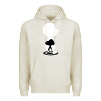 Oatmeal Heather peanuts shadow silhouette Premium Hoodie - linhVisuals