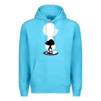 Ocean Blue peanuts shadow silhouette Premium Hoodie - linhVisuals