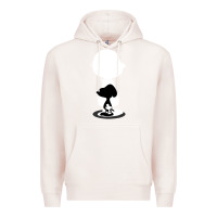 Pale Pink peanuts shadow silhouette Premium Hoodie - linhVisuals