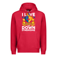 Cardinal down syndrome awareness month special needs love Premium Hoodie - linhVisuals
