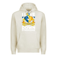 Oatmeal Heather down syndrome awareness month special needs love Premium Hoodie - linhVisuals