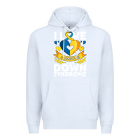 White down syndrome awareness month special needs love Premium Hoodie - linhVisuals