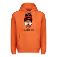 Carrot Baseball Mom Skull Premium Hoodie - linhVisuals