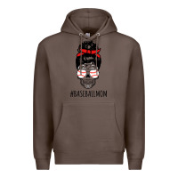 Coffee Baseball Mom Skull Premium Hoodie - linhVisuals