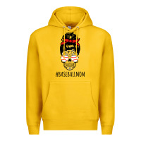 Lemon Baseball Mom Skull Premium Hoodie - linhVisuals