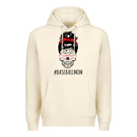 Sandshell Baseball Mom Skull Premium Hoodie - linhVisuals