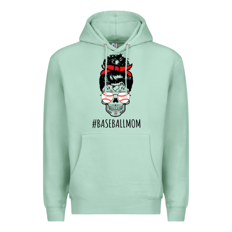 Baseball Mom Skull Premium Hoodie by linhVisuals | Teevron