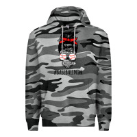 Slate Camo Baseball Mom Skull Premium Hoodie - linhVisuals