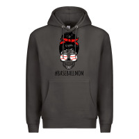 Smoke Baseball Mom Skull Premium Hoodie - linhVisuals