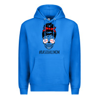 True Royal Baseball Mom Skull Premium Hoodie - linhVisuals